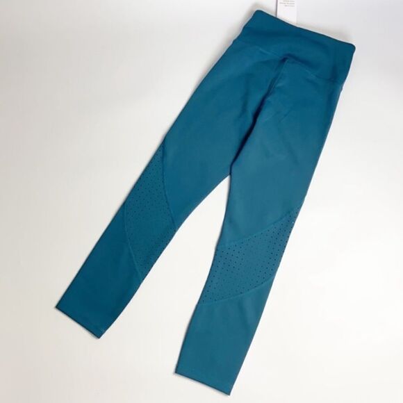 Iris & Ink Blue Revolve Tapestry Pantaloni High Waist Workout Yoga Activewear - Picture 3 of 8